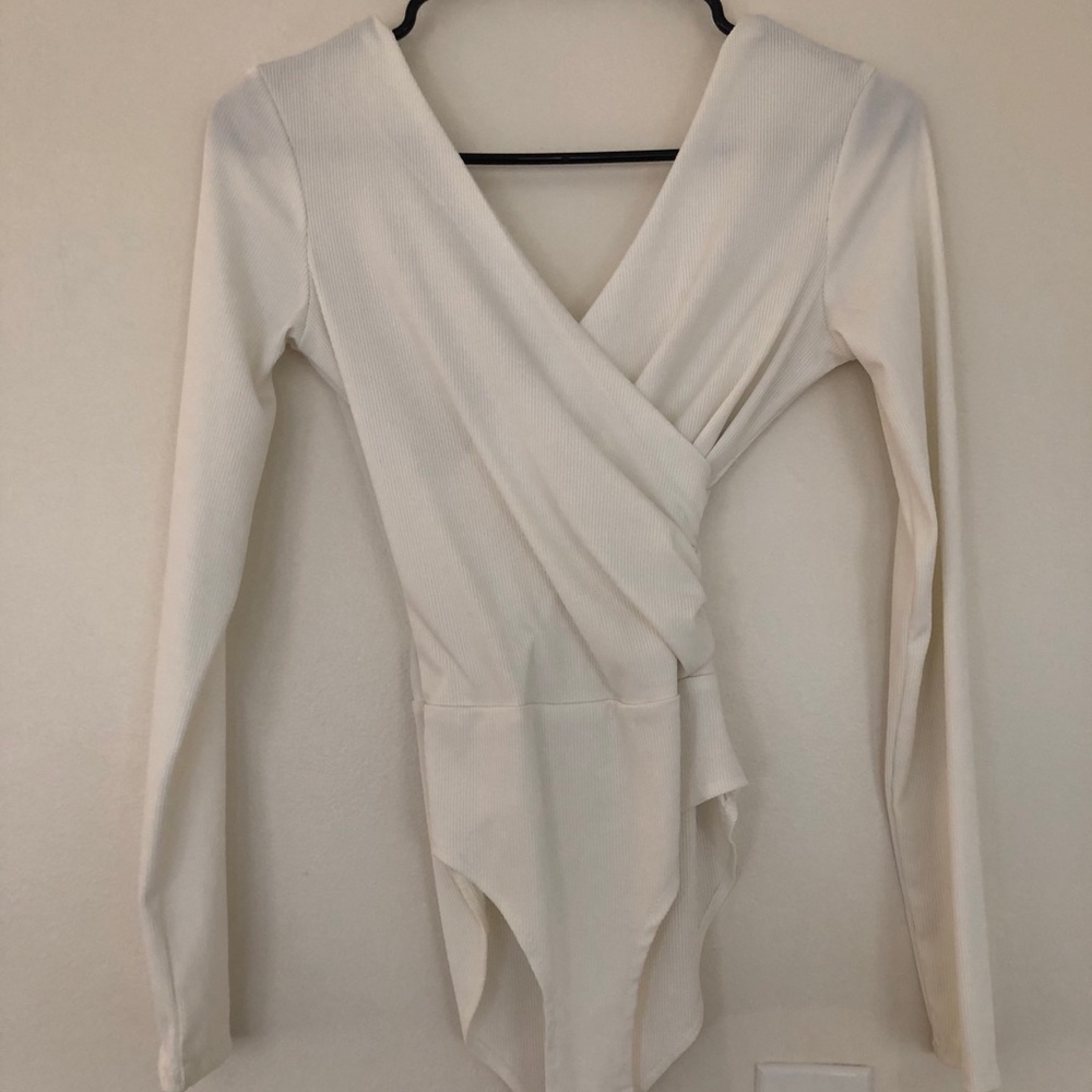 White Long Sleeve Bodysuit